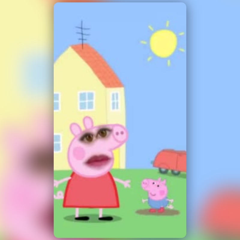 Peppa Pig Face Lens by Anastasia Berliana - Snapchat Lenses and